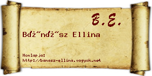 Bánász Ellina névjegykártya